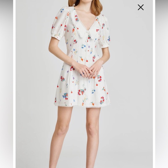 Wayf Dresses & Skirts - Wayf Berkleigh Floral Linen Blend Minidress Medium